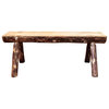 Montana Woodworks Glacier Country 45" Wood Half Log Bench in Brown