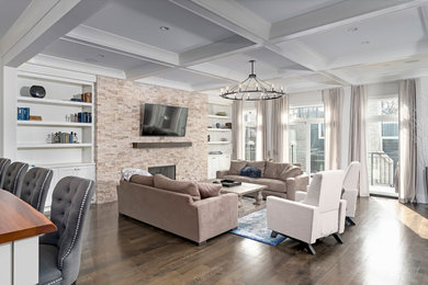 Living room - living room idea in Chicago