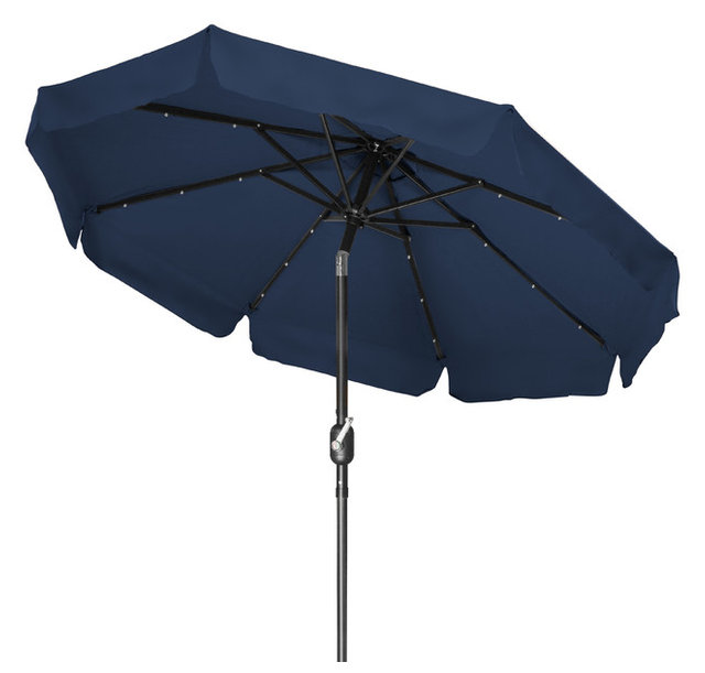 Deluxe Solar Powered Led Lighted Patio Umbrella 8 With Scalloped Deluxe Solar Powered Led Lighted Patio Umbrella 8 With Scalloped Edge Top