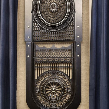 Iron Fireplace Insert Close-Up