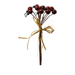 Shea's Wildflower - Ladybugs On Stems, 12 Pieces, 8" Tall - Artificial Flower Arrangements