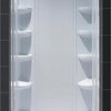 SlimLine Single Threshold Shower Base and Qwall-3 Shower Backwalls Kit