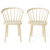 GDF Studio Bramote Countryside Rounded Back Spindle Dining Chairs, Set of 2