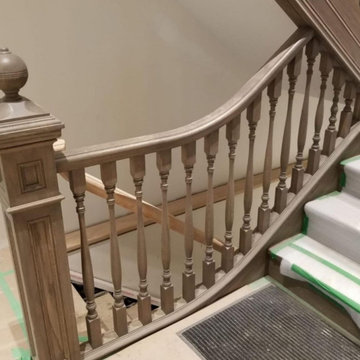 Custom Carved Walnut Railings