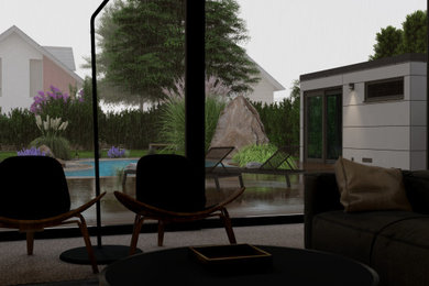 Biopoolanlage mit Sauna