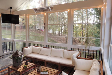 Cottage chic porch photo in Charlotte