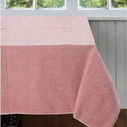 Sustainable Threads (L) - Pale Coral Cotton Tablecloth 90 by 60 - Sustainable Threads (L) - Tablecloths
