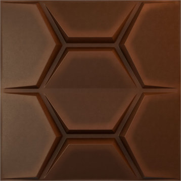 Colony EnduraWall 3D Wall Panel, 12-Pack, 19.625"Wx19.625"H, Aged Metallic Rust