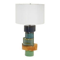 Stacked Ovals, Multicolored Ombre - Table Lamps