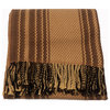 Alpaca and Wool Blend Throw Blanket, Our Moche Throw / Afghan, Beige / Brown