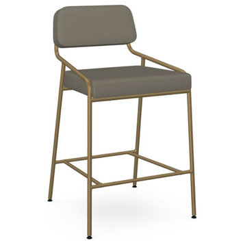 Gold Frame Open Back Stool, Gold W/Dd Stratus Counter Stool
