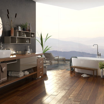 An Open Concept of cool bathroom