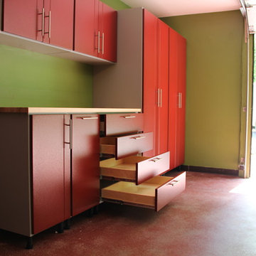Redline Work Series Garage Cabinets, Slat Wall