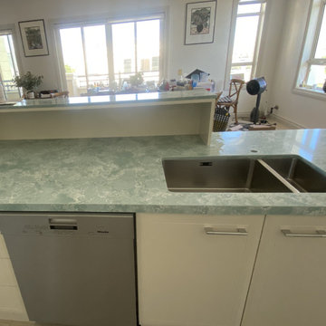 Emerald Mist Stone Kitchen Benchtop | Brisbane Project