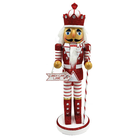 14" Candy Cane King Nutcracker