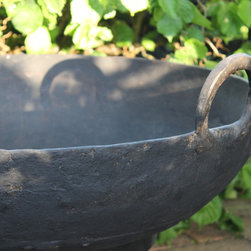 Fire Pits or Water Bowls. Genuine Old Indian Kadhai or Cooking Pot - Fire Pits