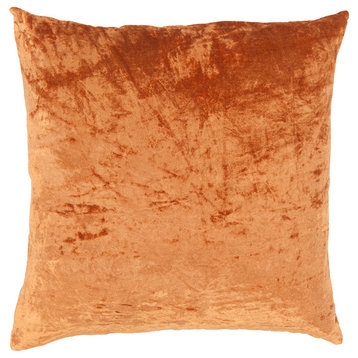 Handmade Cotton/ Linen Decorative Pillow, Copper, 18"