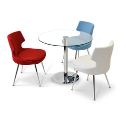 Lady DIning Table- Glass Top - Dining Tables
