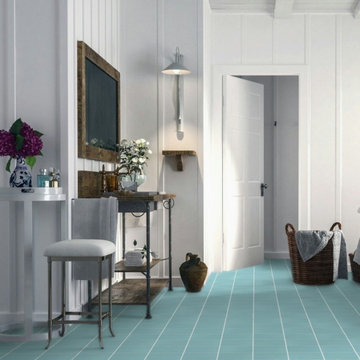 ColorBlock Porcelain Tile in Wellspring