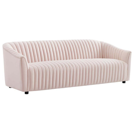 Announce Performance Velvet Channel Tufted Sofa