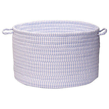 Colonial Mills Ticking Solid Basket, Blue, 14"x14"x10"