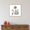 Canvas Art Framed 'Its Fall YAll Pumpkin' by Amanti Art Portfolio, 22x22