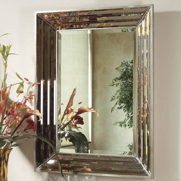 Bassett Mirror Jewels Wall Mirror in Silver Leaf