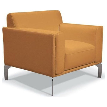 Vidal Allegro Accent Chair, Full Grain Italian Leather, Cuoio