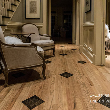 Coexisting: A stenciled foyer floor