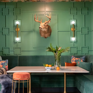Mid-Century Country Club Inspired Basement Banquette