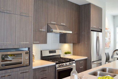 Example of a trendy kitchen design in Vancouver