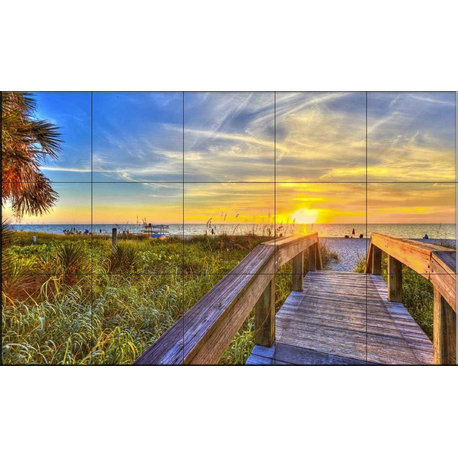 Tile Mural, Boardwalk To Paradise by Sean Allen