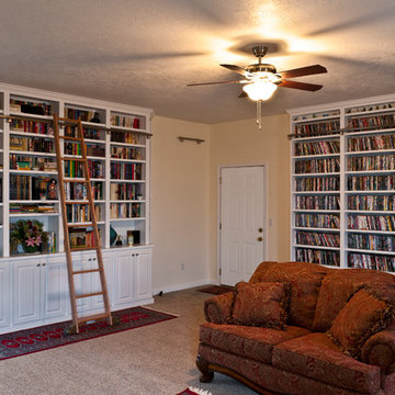 Built-In Bookcase w/ Rolling Ladder