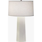 Robert Abbey - Robert Abbey Mason - One Light Table Lamp - Shade Included: TRUE  Cord Color: Silver  Base Dimension: 6.5 x 17.38Mason One Light Table Lamp Lily Glazed Oyster Linen Shade *UL Approved: YES *Energy Star Qualified: n/a  *ADA Certified: n/a  *Number of Lights: Lamp: 1-*Wattage:150w E26 Medium Base bulb(s) *Bulb Included:No *Bulb Type:E26 Medium Base *Finish Type:Lily Glazed