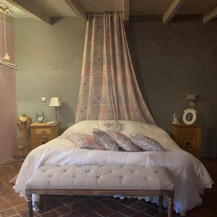 Chambre romantique rose et gris