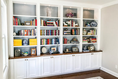 Trendy living room photo in New York