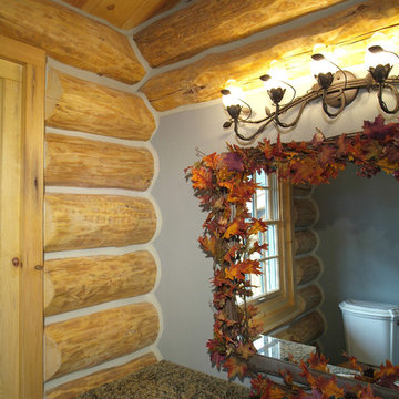 Knotty pine ceiling
