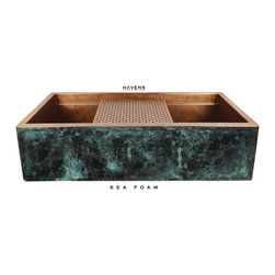 Sea Foam Farmhouse Apron Patina - Kitchen Sinks