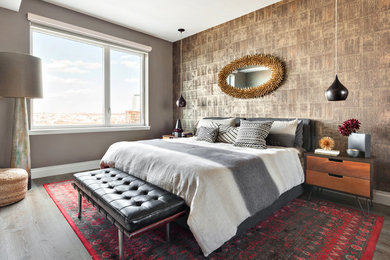 Minimalist bedroom photo in New York