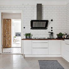 White Cabinets with Timber Benchtop