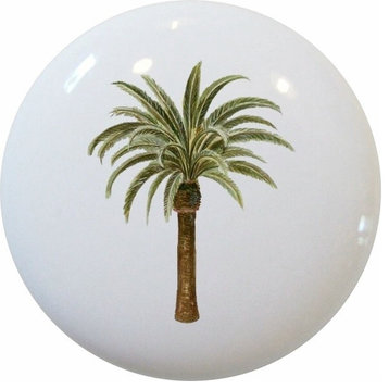 Palm Tree Ceramic Cabinet Drawer Knob
