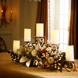 Golden Candlerail - Holiday Accents And Figurines