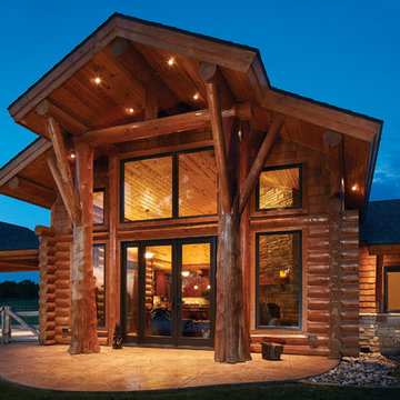 Iowa Milled Log Luxury Home: A Cabin Refined™ Design