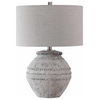 Uttermost 28212-1 Montsant 26" Tall Vase Table Lamp - Distressed Stone Ivory