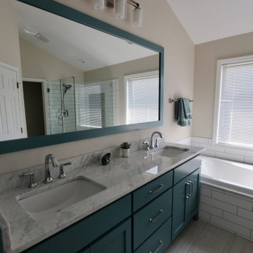 Teal Master Shower