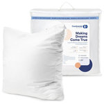 Continental Bedding - Decorative Throw Pillow Insert - Fluffy Euro Cushion Insert for bed or Couch, White, 22x22 Inch - 1 Pack, 25% Down, 75% Feather - FIRM SUPPORT. This pillow is filled with 25% white goose down and 75% white goose feather to provide a loftier pillow with more firmness and excellent support. This translates to a high quality, soft yet solid & cozy cushion.