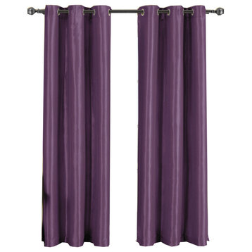 Single Soho Grommet Thermal insulated Blackout Panel, Purple, 42"x84"