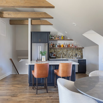 Raleigh NC Remodel — Golf Simulator Lounge & Wet Bar