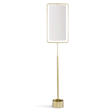 Geo Rectangle Floor Lamp (Natural Brass)