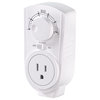 Adjustable Thermostat, Universal Plugin Heating & Cooling Thermostat, White